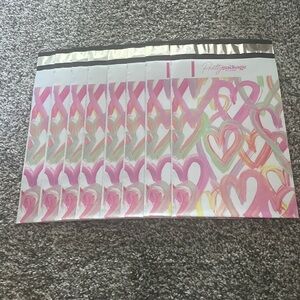 8 ct. 9 x 6 Heart Print Poly Mailers